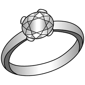 Engagement ring clipart
