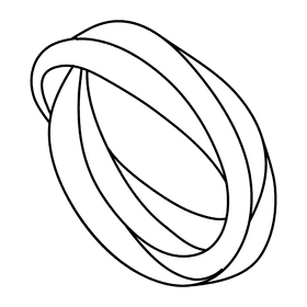 Puzzle ring black and white clipart