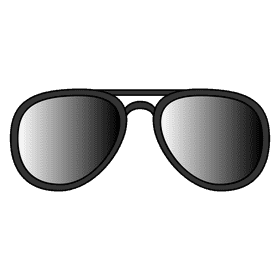 Aviator sunglass clipart