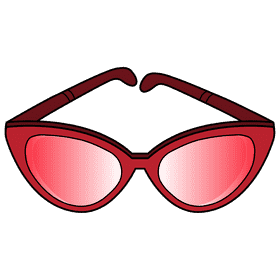 Cat eye sunglass clipart