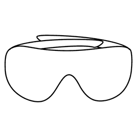 Shield sunglass black and white clipart