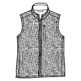 Fleece vest black and white clipart