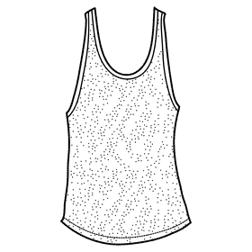 Gym vest black and white clipart