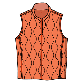 Quilted vest clipart