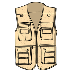 Travel vest clipart