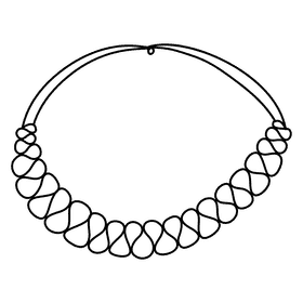 Bib necklace black and white clipart