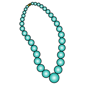 Graduated necklace clipart