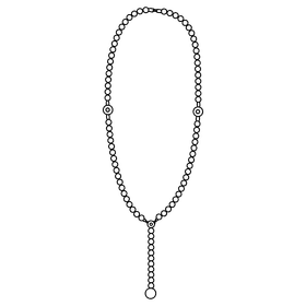 Matinee necklace black and white clipart