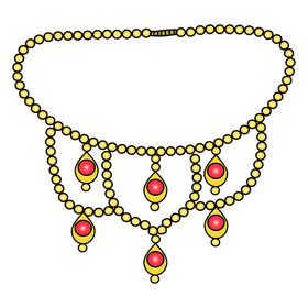 Princess necklace clipart
