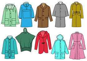 Raincoat vector