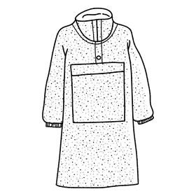 Cagoule raincoat black and white clipart
