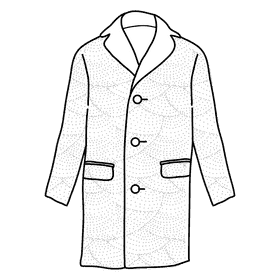 Gannex raincoat black and white clipart
