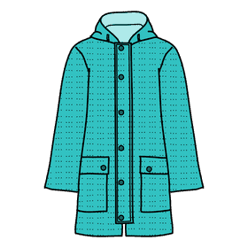 Oilskin raincoat clipart