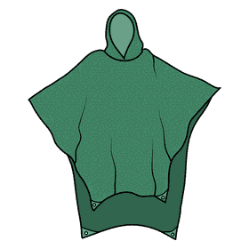 Poncho raincoat clipart