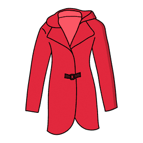 Red raincoat clipart