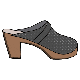 Clogs heel clipart