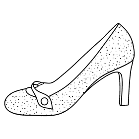Mary janes heel black and white clipart