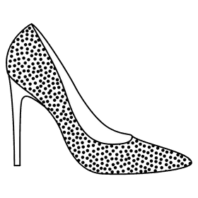 Scarpin heel black and white clipart