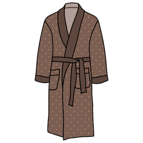 Long robe pajama clipart