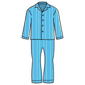 Long sleeve pajama clipart