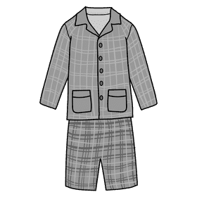Long sleeve pajama clipart