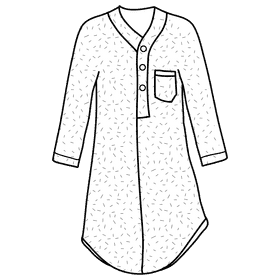 Long sleeve pajama black and white clipart