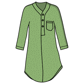 Long sleeve pajama clipart