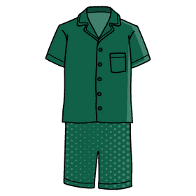 Short sleeve pajama clipart