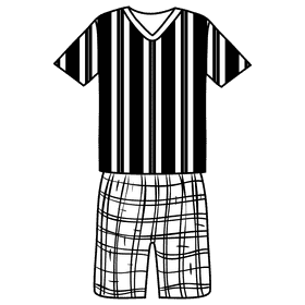 Short sleeve pajama black and white clipart