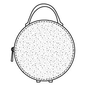Canteen purse black and white clipart