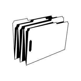 Case Binder drawing black and white clipart