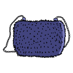 Fur purse clipart