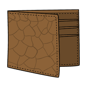 Bifold wallet clipart