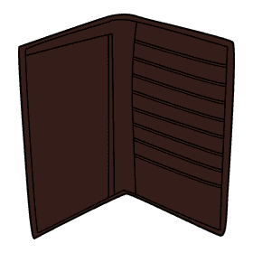 Breast pocket wallet clipart