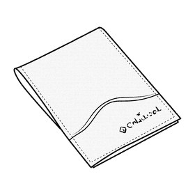 Slim fit front pockets wallet black and white clipart