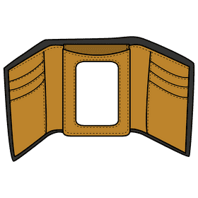 Trifold wallet clipart