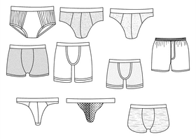 Briefs black and white vector