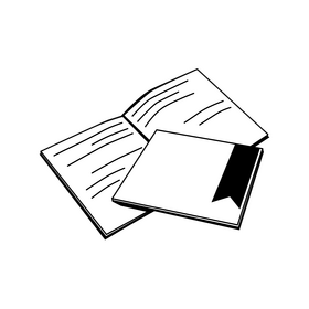 Journal drawing black and white clipart