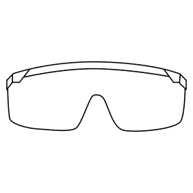 Goggles glasses black and white clipart