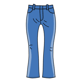 Boot cut jeans clipart