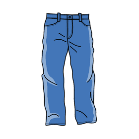 Loose jeans clipart