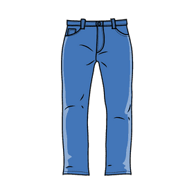 Relaxed jeans clipart