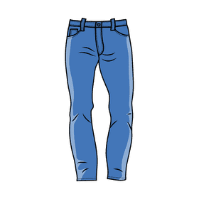 Slim fit jeans clipart