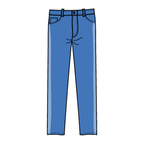 Straight jeans clipart