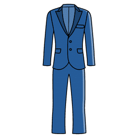 Double button suit clipart