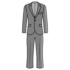 Single button suit clipart