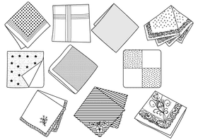 Handkerchief black and white vector