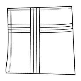 Light blue handkerchief black and white clipart