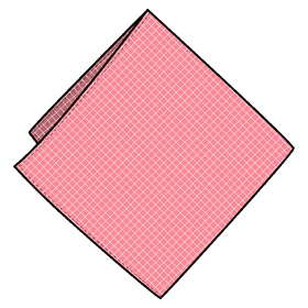 Peach square handkerchief clipart