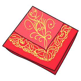 Printed design handkerchief clipart